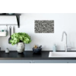 Grafisch - Lijnen - Zwart - Wit Muursticker klein 286 -keuken