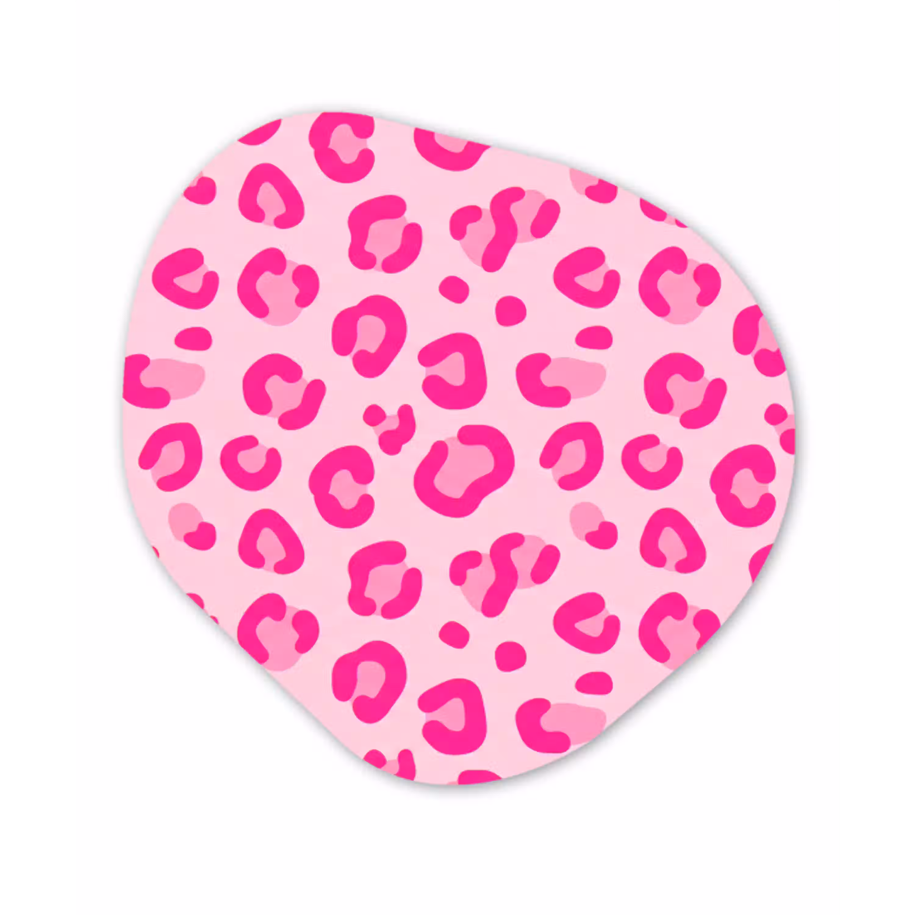 Dierenprint - Patroon - Abstract - Modern - Roze Wandcirkel Organisch Forex 3mm klein -3d