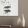 Bladeren - Zwart - Lotusbloem - Minimalitisch PET vilt klein -sfeer6_closeup