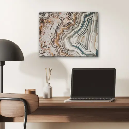 Edelsteen - Marmer - Natuur - Abstract PET vilt klein -sfeer5