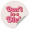 Tekst - Boodschap - Roze Wandcirkel behangsticker klein -3d
