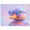 Eend - bril - Pastel tuinposter los doek klein -3d