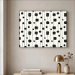 Grafisch - Modern - Zwart Textielframe zwart klein 947 -sfeer2