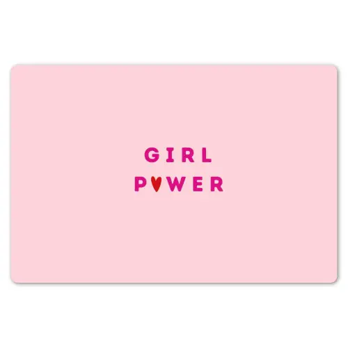 Girl power - Roze - Hartje Placemat vinyl groot -zzsfeer1_Kitchenyeah-website