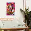 Vrouw - Abstract - Kleurrijk tuinposter los doek klein -sfeer7