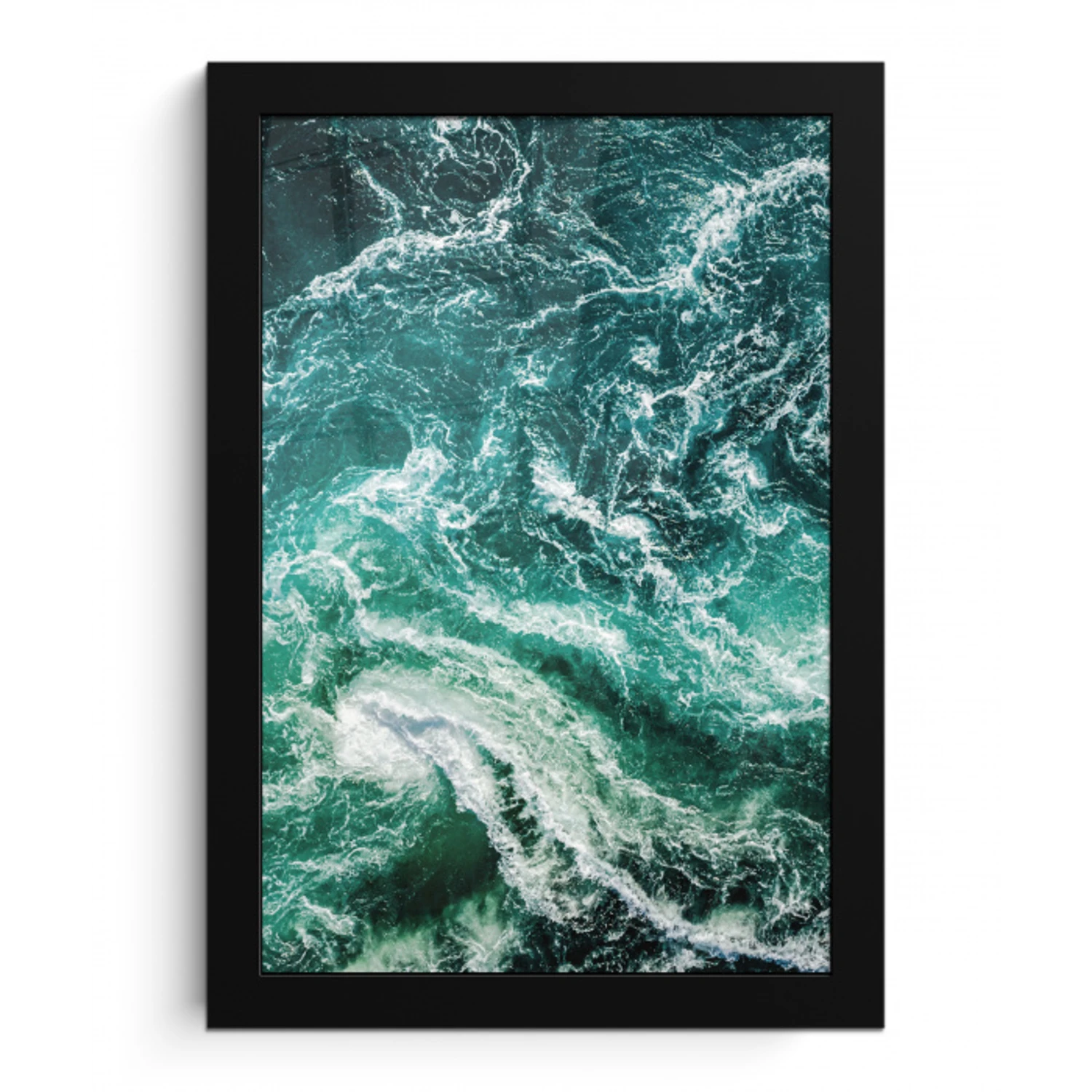 Oceaan - Water - Zee - Luxe - Groen - Turquoise fotolijst zwart zonder passe partout klein -3d