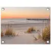 Pier - Zonsondergang - Strand tuinposter los doek klein -3d
