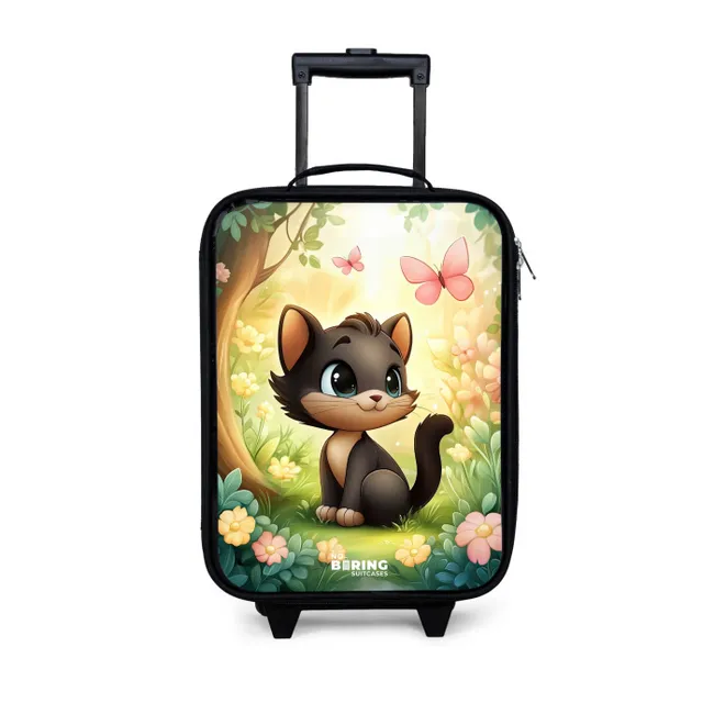 Kids’ Suitcase - Cat - Butterfly - Flowers