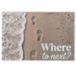 Where to next - Strand - Voetstappen Deurmat klein -zkaufland3d