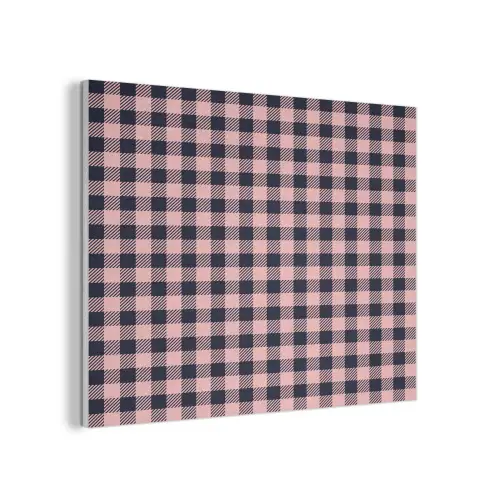 Plaid - Patroon - Roze - Zwart PET vilt klein 837 -3d