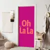 Oh la la - Luipaardprint - Roze deurposter klein -sfeer6