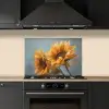 Zonnebloemen - Geel - Wazig keuken achterwand spatscherm klein -sfeer1