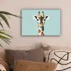 Giraffe - Illustratie - Bruin - Minimalistisch canvas 2cm klein -sfeer1