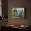 Bloemen - Meer - Bergen - Groen Light Box met batterij (Wandlamp) middel -sfeer1
