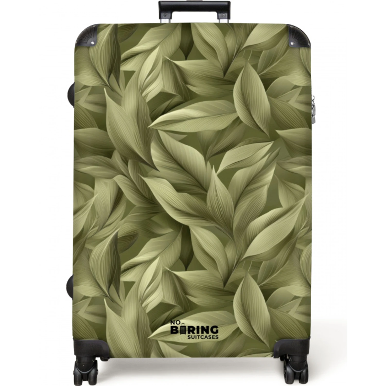 Bladeren - Modern - Groen NBS - Large koffer - Volwassenen Unisex groot -zzzzzzzzkaufland2