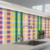 Ruit - Patroon - Kleurrijk keuken achterwand 2 middel 871 -3d_schuin