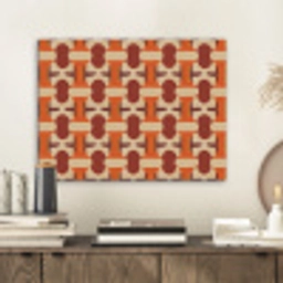 Geometrisch - Retro - Oranje PET vilt klein 837 -sfeer1
