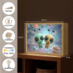 Aliens - Ruimte - Planeten Light Box met batterij (Wandlamp) middel -USP_websiteoverzichtDE