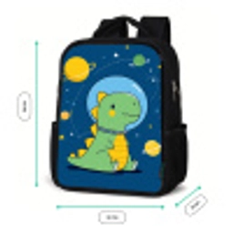 Dino - Ruimte - Planeten Rugzak - Zwart middel -productfoto_formaten