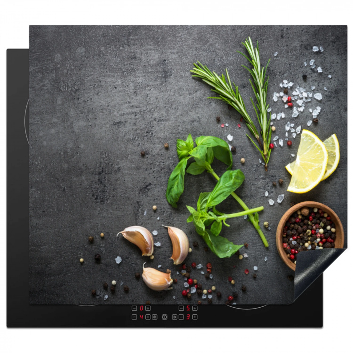 Gastronomisch Stilleven Inductie beschermer vinyl 3mm middel -3d