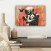 Graffiti - Astronaut - Street art - Ruimte - Banksy canvas 2cm klein -sfeer6