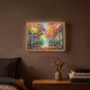 Landschap - Bos - Kleuren - Natuur Light Box met batterij (Wandlamp) middel -sfeer4