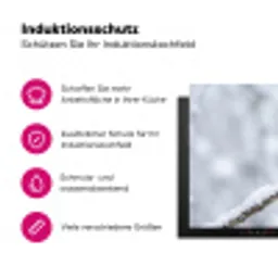 Vogeltje - Sneeuw - Tak - Winter - Zacht Inductie beschermer vinyl 3mm klein -zzzzzzz-lf-ups