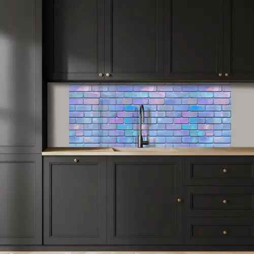 Paars - Blauwe - Muur keuken achterwand 2 middel 871 -sfeer1