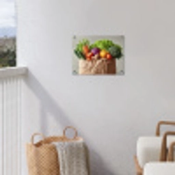 Papieren - Boodschappen - Groente - Kleurrijk tuinposter los doek klein -sfeer8