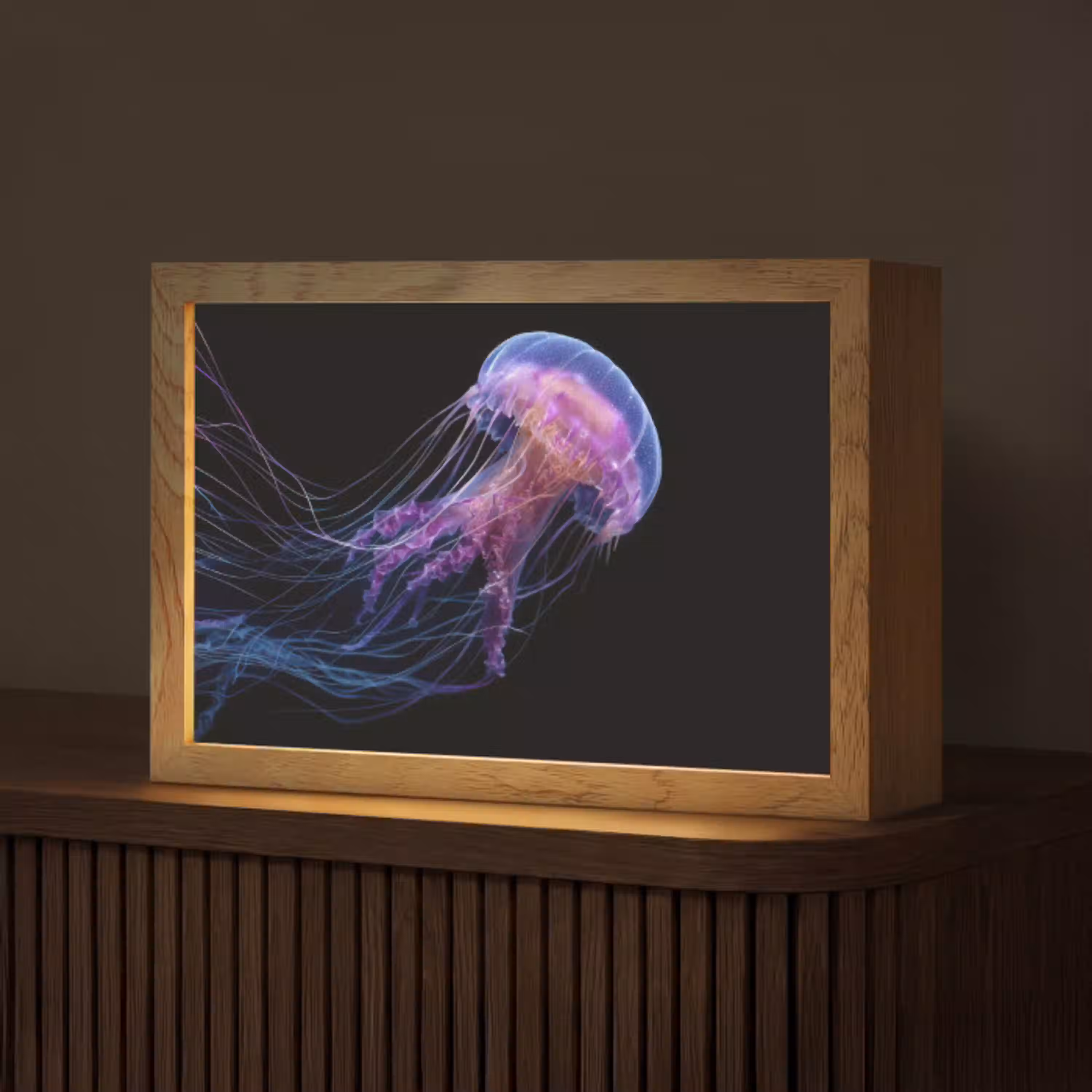 Kwal - Doorzichtig - Roze - Tentakels Light Box met kabel (Tafellamp) klein -z3d_website
