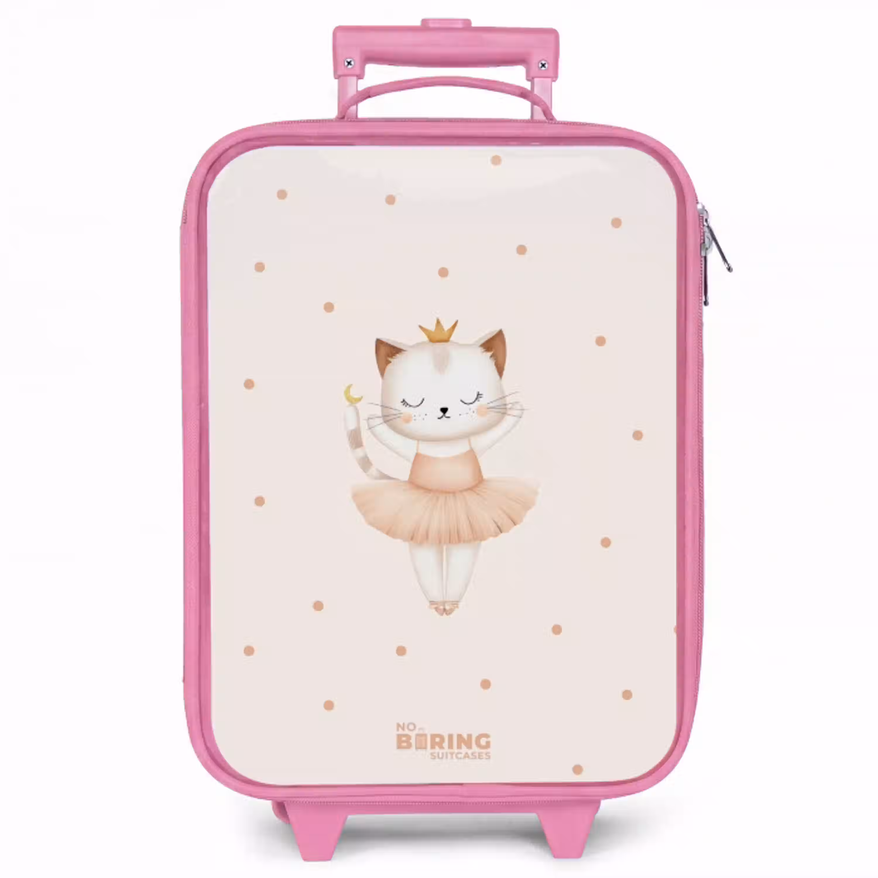 Ballerina kitten in beige kleuren Kinderkoffer - Roze klein -zzz_website3d