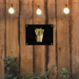 Friet - Goud - Chrome - Eten tuinposter los doek klein -sfeer1