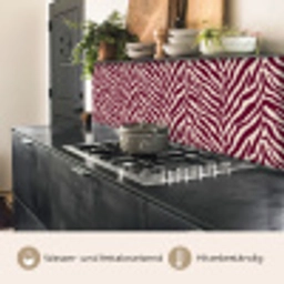 Zebra - Motief - Bordeaux - Rood keuken achterwand 2 middel 871 -usp_DE