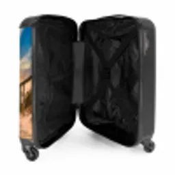 Strand pad bij zonsondergang NBS - Handbagage koffer - Unisex middel -binnenkant
