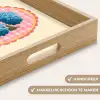 Bloemen - Blauw - Lijst - Bladeren Dienblad Rechthoek middel -USP_HandgreepNL