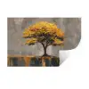 Boom - Bladeren - Goud - Abstract Muursticker klein -3d