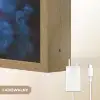 Voetbal - Vuur - IJs - Blauw Light Box met batterij (Wandlamp kind) middel -USP_websiteoplaadbaarNL