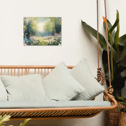 Bos - Schilderstijl - Kleurrijk tuinposter los doek klein -sfeer7