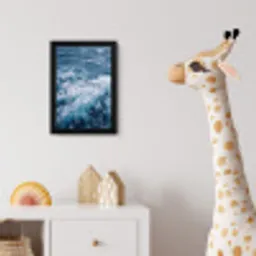 Golven - Oceaan - Blauw fotolijst zwart zonder passe partout klein -usfeer4_kinderkamer