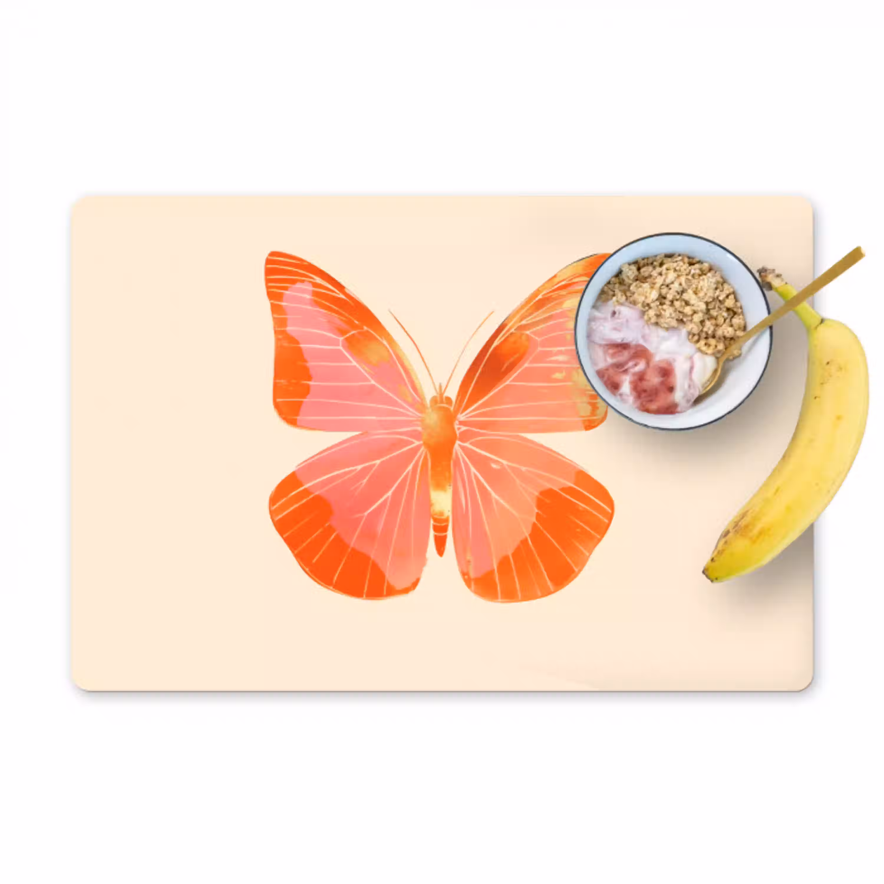 Vlinder - Minimalistisch - Roze Placemat vinyl groot -zzzproduct_Kitchenyeah-website