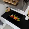 Paprika - Water - Groente - Zwart Inductie beschemer met haakjes middel -sfeer1