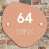 Zalmroze - Modern Naambord Organisch middel -sfeer10