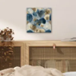 Bladeren - Abstract - Goud - Blauw aluminium wit klein -sfeer3