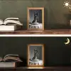Paard - Bord - Pasta - Tafelkleed - Zwart Wit - Dieren Light Box met kabel (Tafellamp) klein -sfeer3