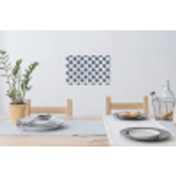 Symmetrisch - Palm - Blauw Muursticker klein 286 -eettafel