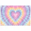 Hartvorm - Pastelkleuren - Tie Dye poster papier klein -3d