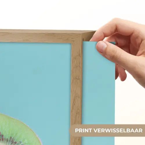 Kiwi - Blauw - Surrealistisch Light Box met batterij (Wandlamp) middel -USP_websiteprintNL