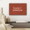 Tequila texted you - Glas - Vierkanten - Oranje canvas 2cm klein -sfeer6