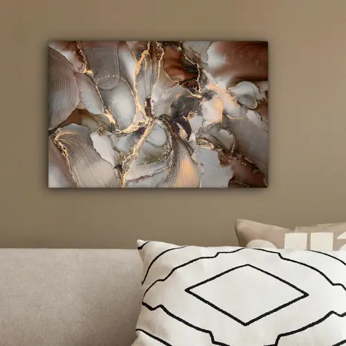 Grijs - Goud - Marmer - Marmerlook canvas 2cm klein -sfeer3