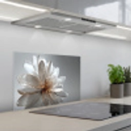 Bloem - Wit - Neutraal keuken achterwand spatscherm klein -3d_schuin
